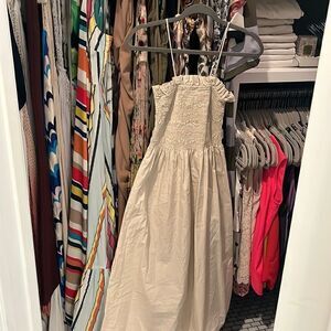 H & M spaghetti strap smock dress in cream size S - excellent condition!